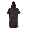 Beach Changing Hooded Towelling Dry Robe Poncho Towel